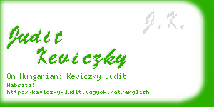 judit keviczky business card